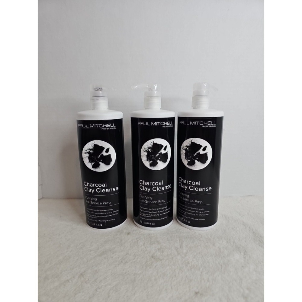 Paul Mitchell Charcoal Clay Cleanse 33.8oz New & Authentic Lot Of 3